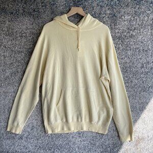 John Elliott Hoodie Mens 4XL Light‎ Yellow Vintage Fleece Pullover Made USA New